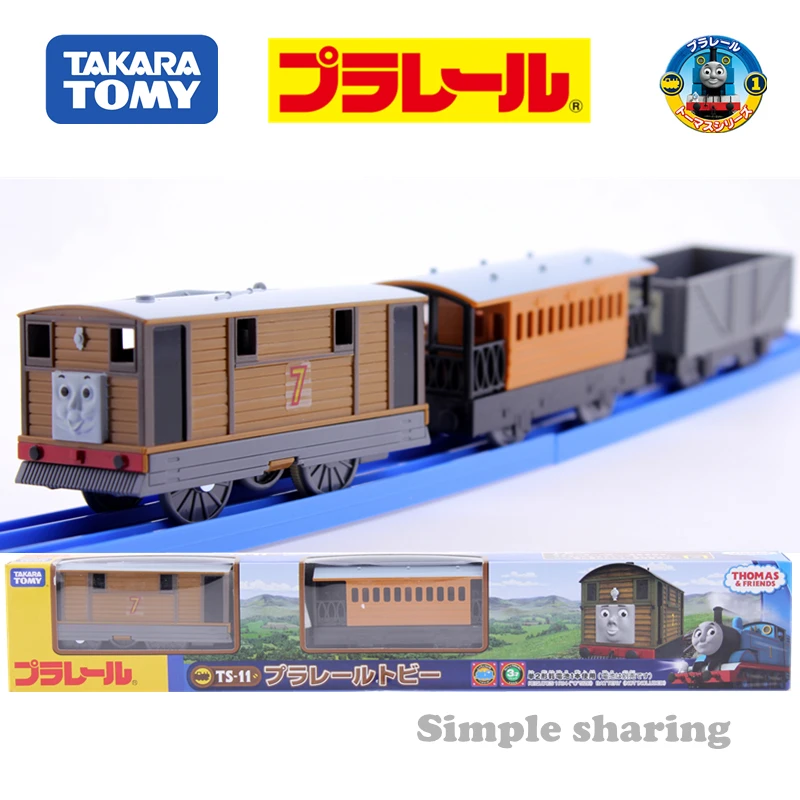 Такара Tomy Pla Rail Plarail поезд и друзья TS-11 Toby Япония железнодорожный поезд моторизованный Электрический локомотив модель игрушки
