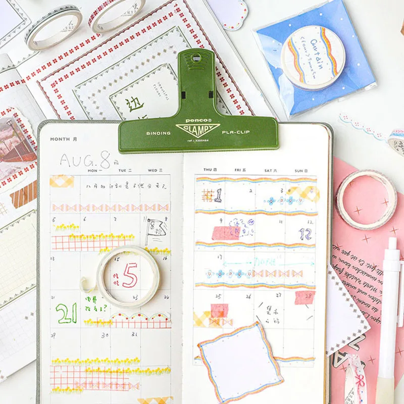 1Pc Thin Decorative Adhesive Tape Kawaii Mini Washi Tape Cute Masking Tapes For Kids Scrapbooking DIY Stationery