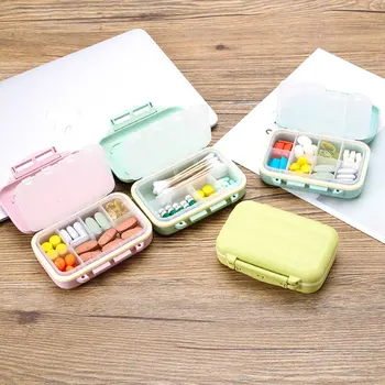 

Home Convenient Travel Pill Tablet Storage Box Portable 8-Grid Medicine Organizer Pill Container Holder Carry Travel Accessories