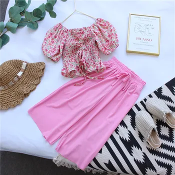 

Baby Girls Sets Korea 2020 Fashion Girls Clothing Sets vest Printed top Leisure Suits 2pcs Children Clothes Sets For Kids Suits