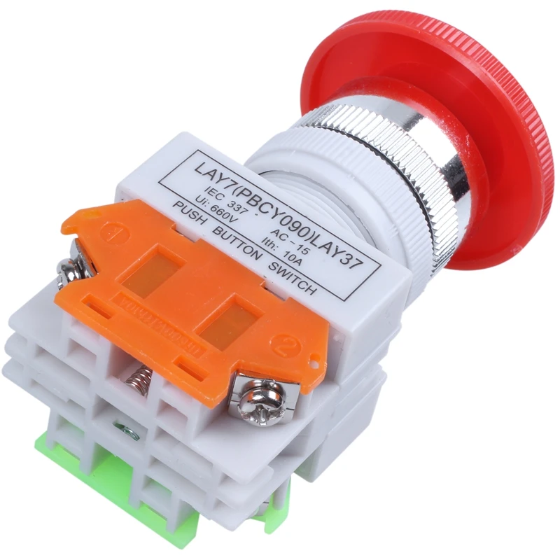 

Push button AC 660V 10A Emergency stop plastic case Hard red switch