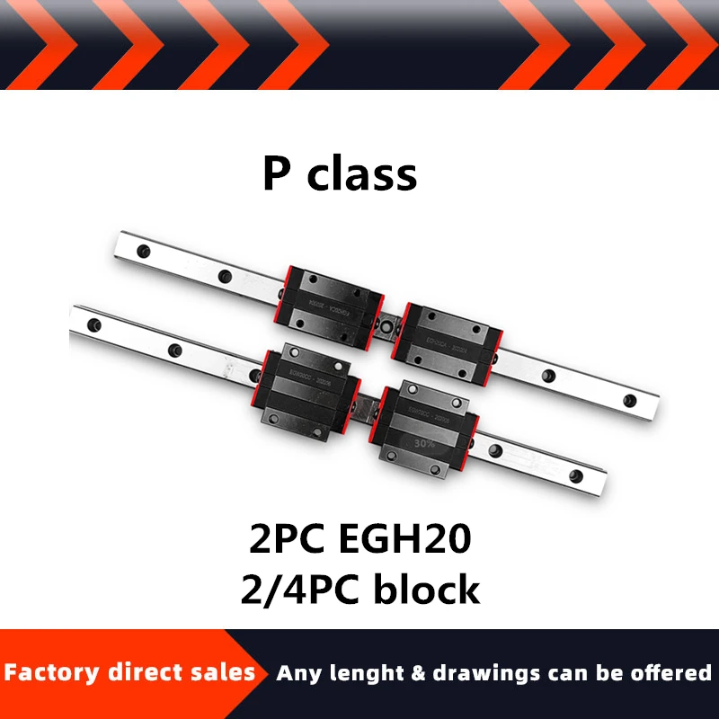 Линейная направляющая с кареткой блока CNC 3D Print Part 2PC EGH20 L 1200 2550mm и линейная Slide 2/4 шт