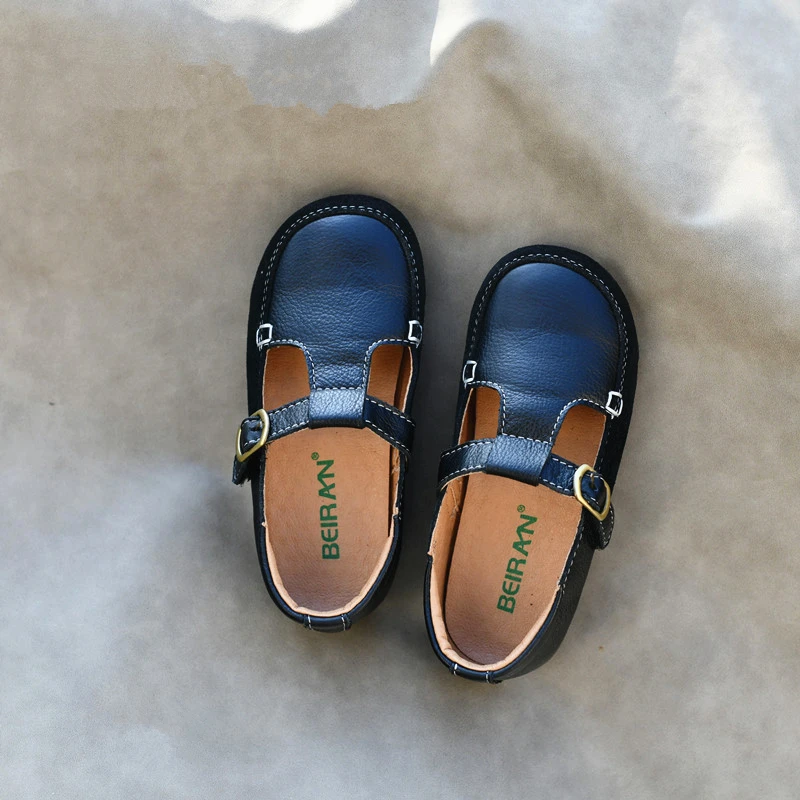Genuine Leather Girls casual shoes Spring and Autumn Children's school Shoes Cowhide Boys leather Shoes Baby soft shoes 4
