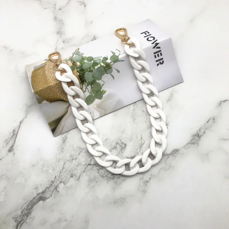 

Dull Polish Rubber Acrylic Chain Trim Package Bag Pendant Strap Phants Zipper