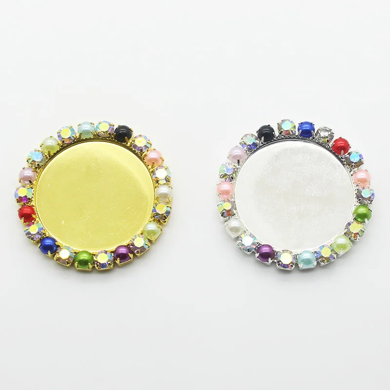 Блестящий со стразами и жемчугом; пустой Фотоальбом украшения кнопки 10 шт./компл. ручной Швейные аксессуары для украшения партия
