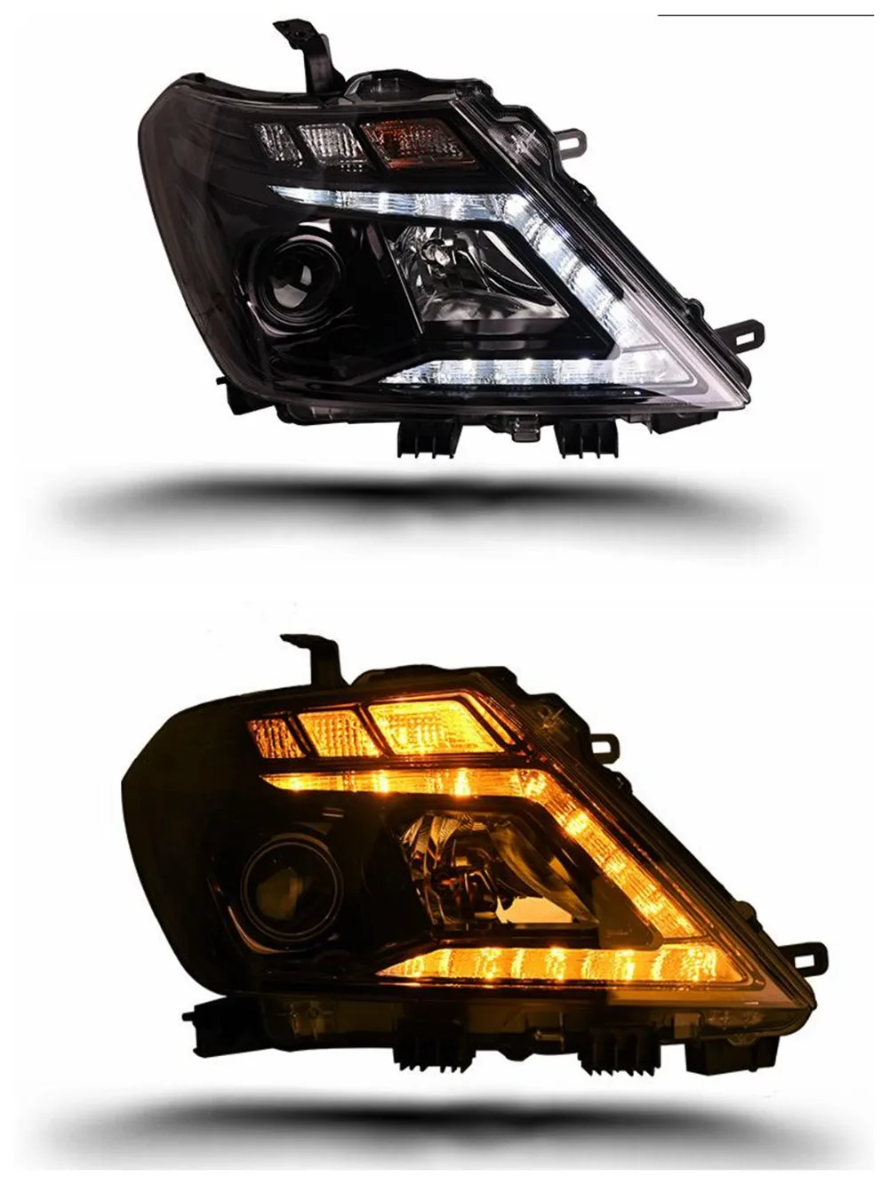 VLAND фабрики для автомобильных фар для PATROL 2012 фара и включите свет с движущимися сигнал+ игра и штепсельная вилка+ дневные ходовые огни