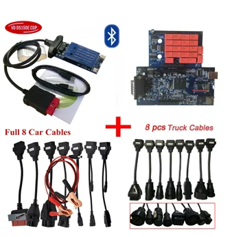 VD DS 150E CDP V8.0 с Bluetooth 15R3/16R0 obd2 автомобильный грузовик диагностический инструмент для delphis низкая цена+ качество+ автомобиль/Грузовик Кабели - Цвет: with Bluetooth