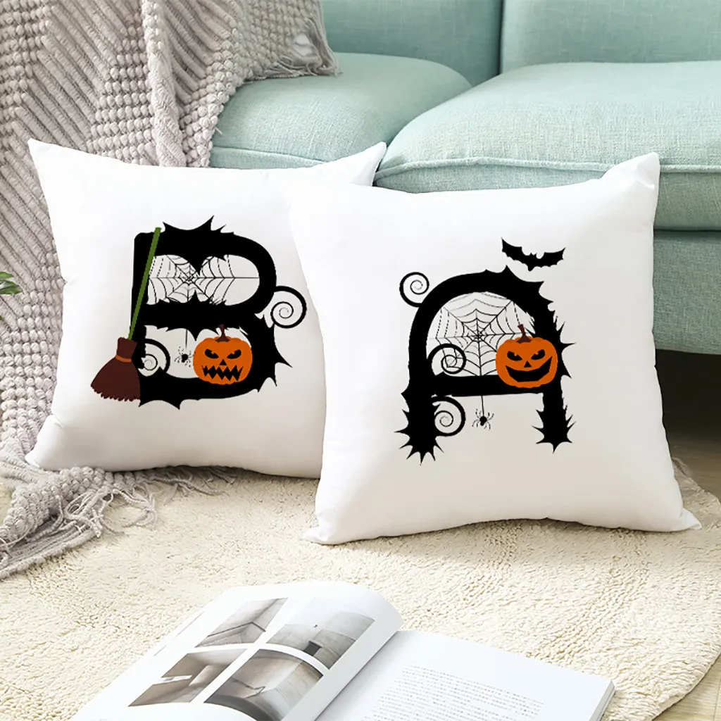 Rick or treat/тыквенный принт Happy halloen Throw Наволочка для подушки Чехол для подушки 2019 с буквенным принтом наволочка для подушки