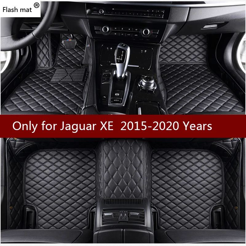 Flash Mat Leather Car Floor Mats For Jaguar Xe 2015 2016 2017 2018 2019