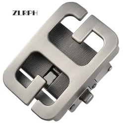 Zlrph cinto masculino com fivela de cinto, estilo novo, automático, de qualidade, designer de luxo, casual, fivela de cinto de metal, cabeças, venda imperdível