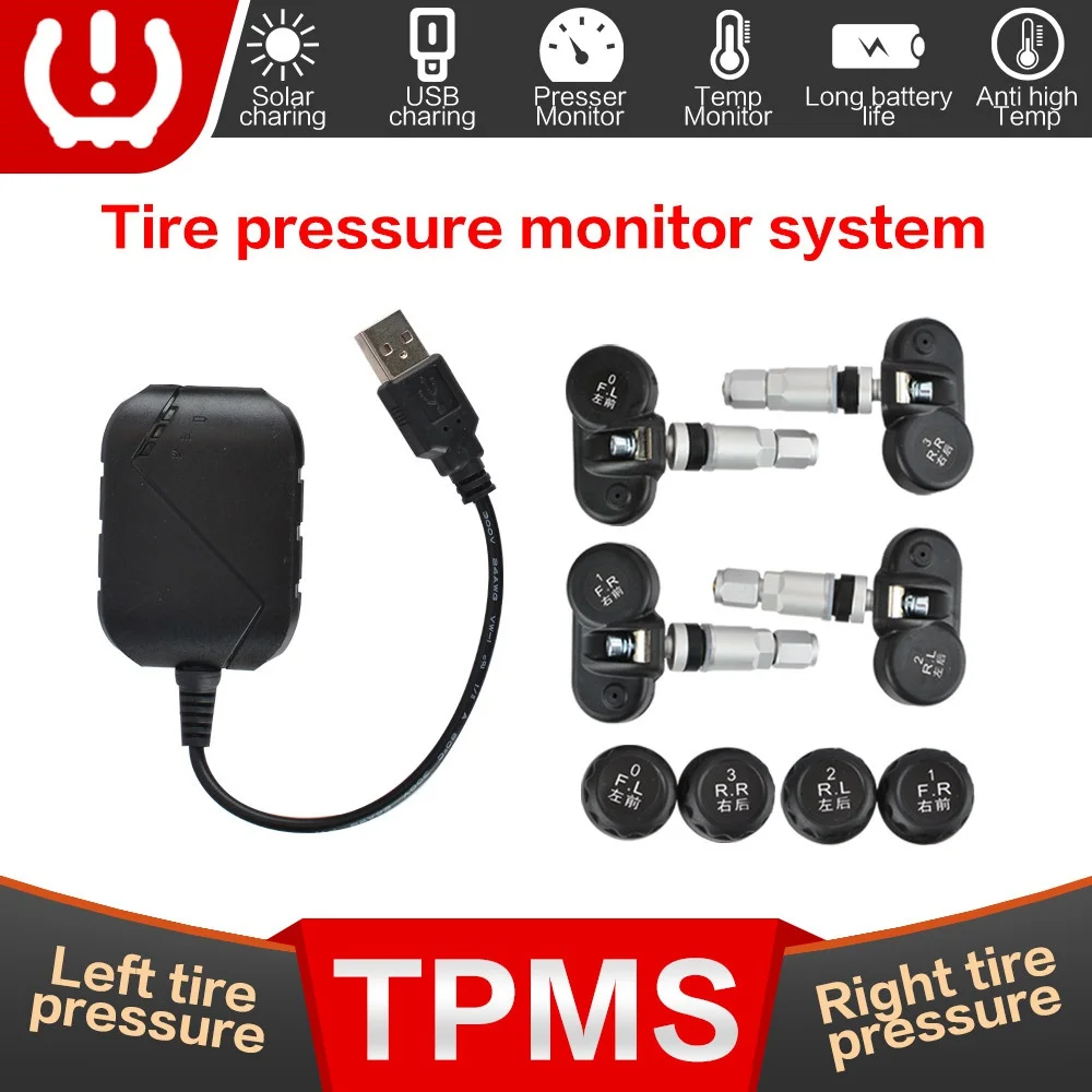 USBAndroidTPMSTirePressureMonitoringSystemDisplayAlarmSystem