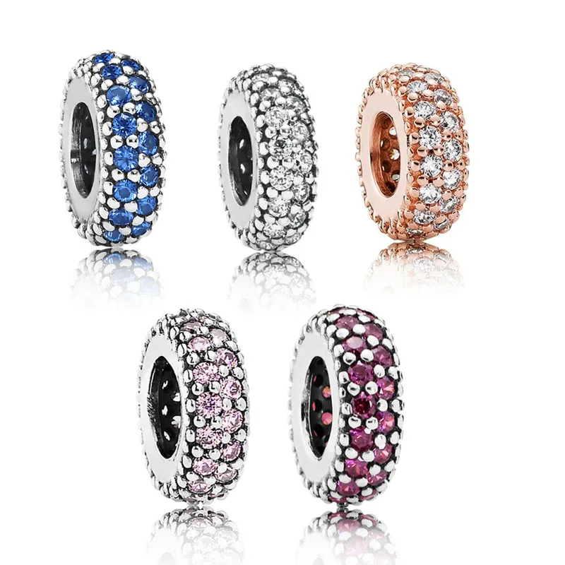

Wholesale 925 Sterling Silver 5 styles Inspiration Within Spacer Charm Fit pandora Bracelet Bangle DIY Spacer Bead Fine Jewelry