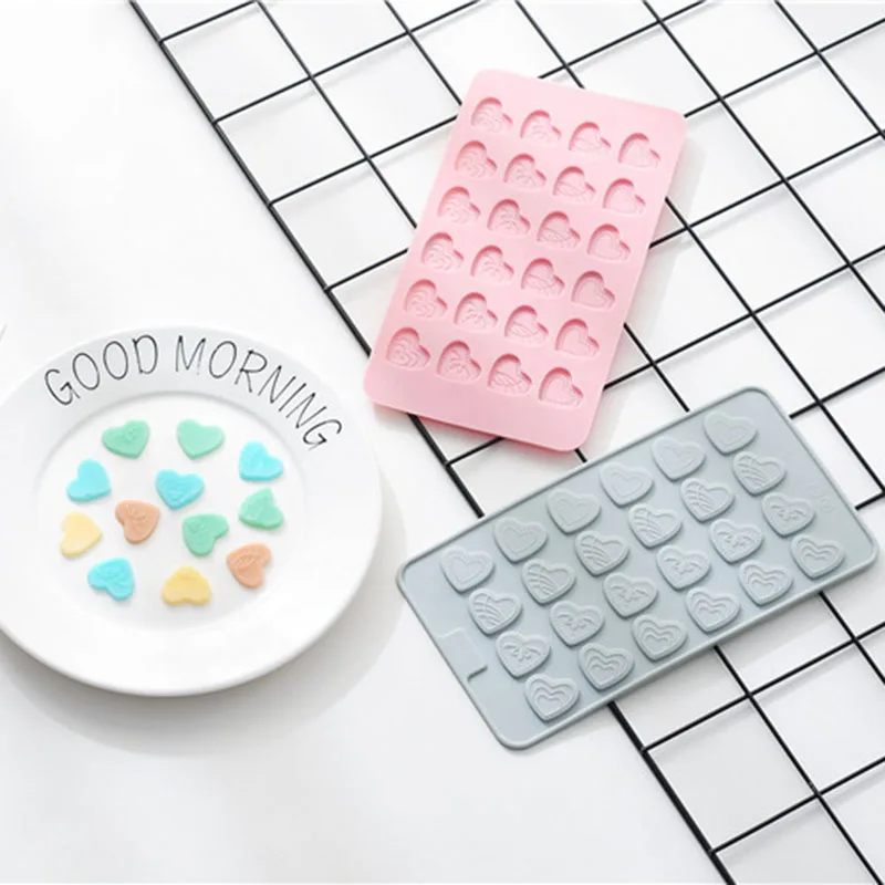 

Cake Decorating Tools 24 Grid Love Mini Chocolate Mould Heart-shaped Silicone Mold DIY Kitchen Accessories Moldes De Silicona