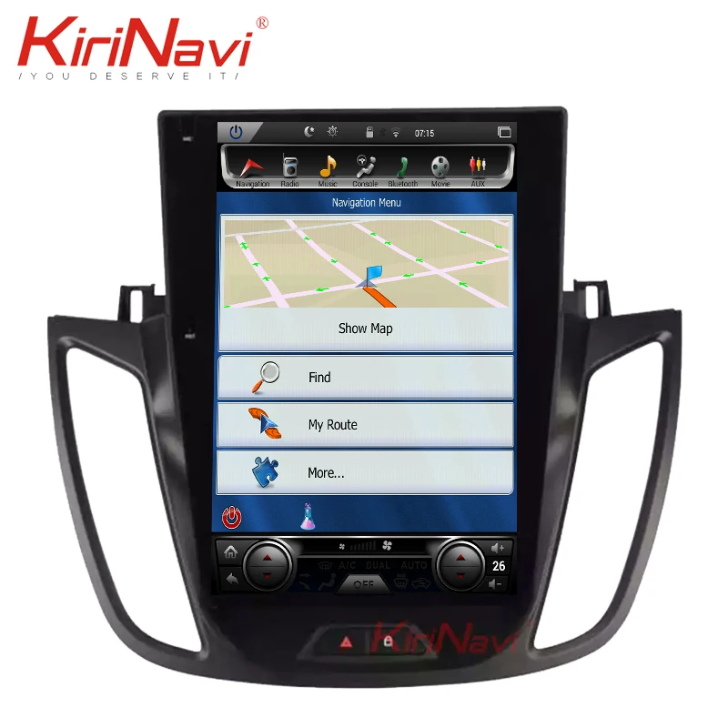 KiriNavi вертикальный экран Tesla стиль Android 9 0 автомобильное радио GPS навигация для Ford