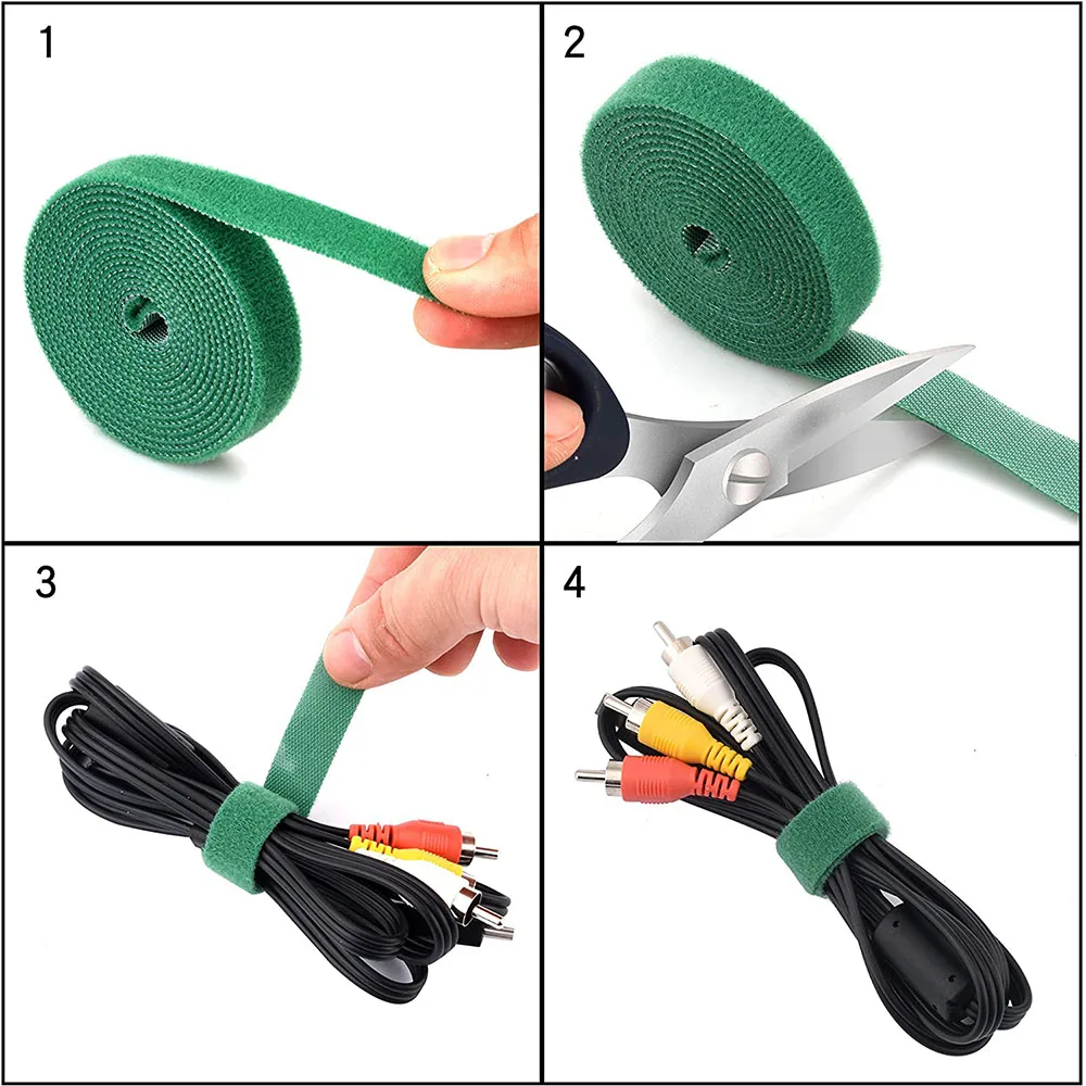 5M/Roll Reusable Fastening Tape Cable Ties Roll Double Side Hook Roll Hook  and Loop Adhesive Fastener Straps For Wire Organizer - AliExpress