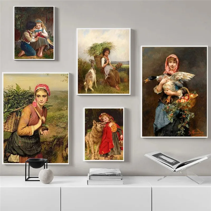 Classical Paintings by Seven Artists Printed on Canvas