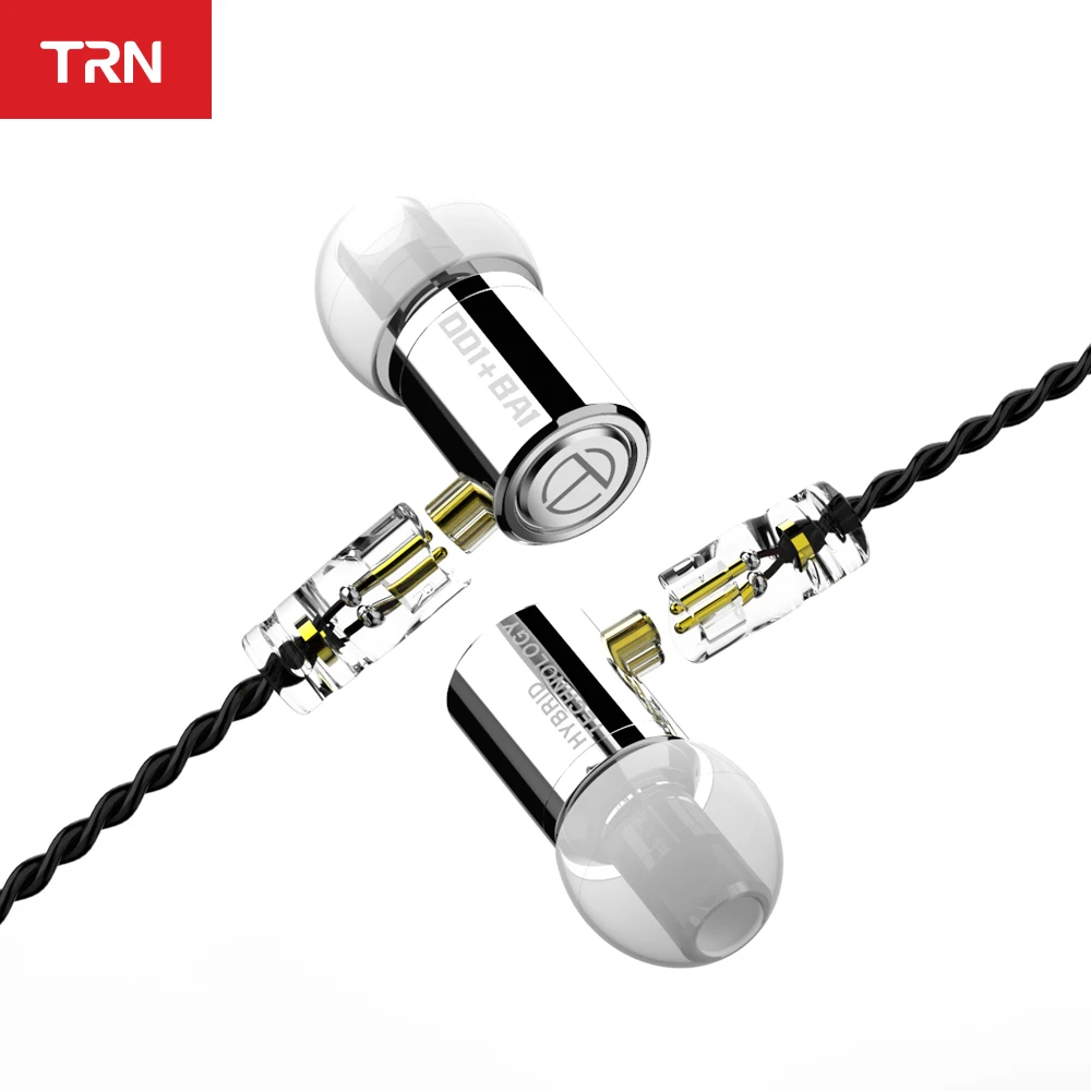 Гибридные наушники TRN M10 1BA + 1DD Hi Fi вкладыши монитор V90 VX V80 BA5 в наушниках|Наушники и