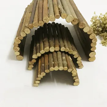 

OCHINE Natural Wooden Hamster Ladder 17X28cm Insect Tortoise Hamster Lizard Evacuation House Cave Hiding Fence For Small Animals