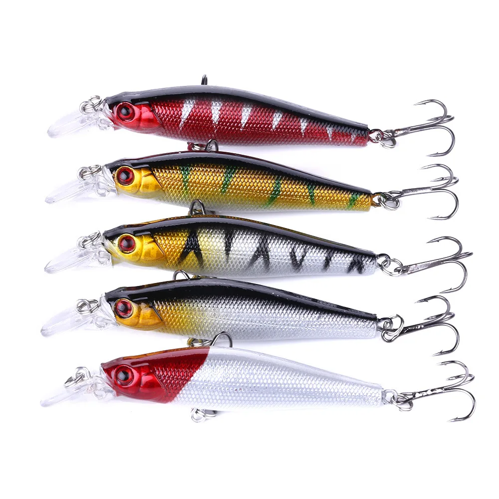 

0024-HJ-MI-089. 80mm diving Minnow lures bait artificial trout hard lure minnow