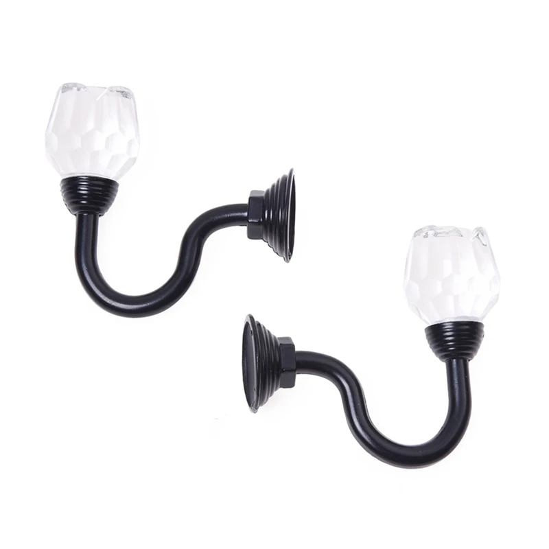 

Big deal 2PCS Vintage Crystal Wall Tieback Curtain Hook Tassel Towel Hanger (Black)