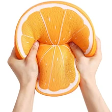 Squishy Jumbo Fruit Orange à montée lente, anti Stress, jouets Kawaii mignons à presser, cadeaux pour enfants