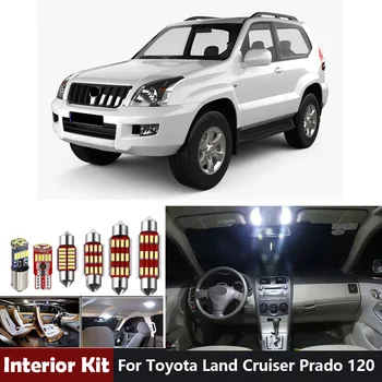 

14pcs Canbus Car LED Interior Lights Package Kit For Toyota Land Cruiser Prado 120 2002-2009 Map Trunk Dome Lamp