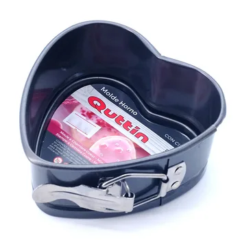 

3-20 Heart Baking Tray, Openable Cake Pan, Removable Non-Stick Coating Cake Pan for Parties and Weddings ø10 cm,