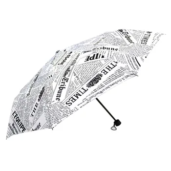 

Creative Retro White bao zhi san Folding Umbrella Men And Women Dual Purpose All-Weather Umbrella Rain Gear