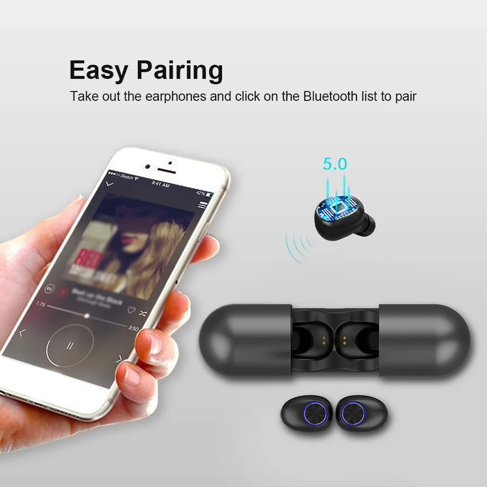 Беспроводные наушники Bluetooth 5,0 TWS гарнитура наушники для IOS Android