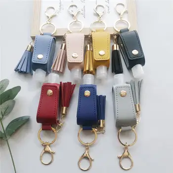 

1Set Portable Keychain Hand Sanitizer Holder Travel Bottle Refillable Bottle Containers Flip Cap Reusable Bottles with Keyring