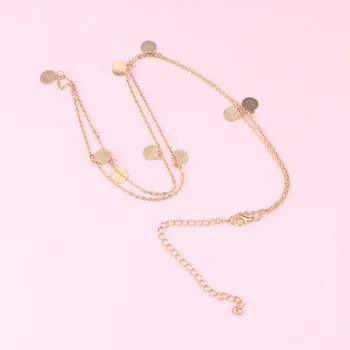 

Fashion Women's Sexy Bikini Beach Body Belly Chain Paillettes Waist Chain (Golden)