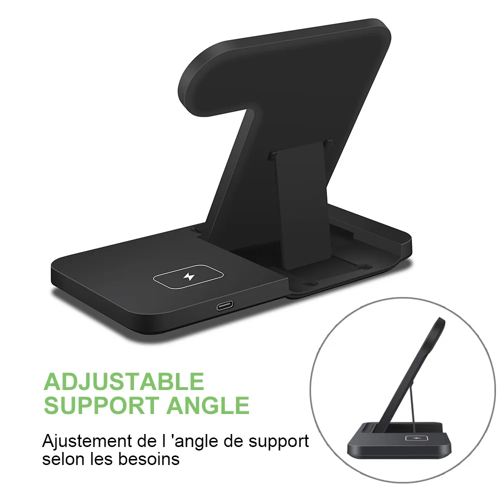 Carregador sem Fio para Iphone Estação de Carregamento 3 em 1 Plus xs Max xr Samsung S21 S20 S10 Xiaomi mi 10 Indução qi 15w 12 11 8 5 Carregadores sem Fio