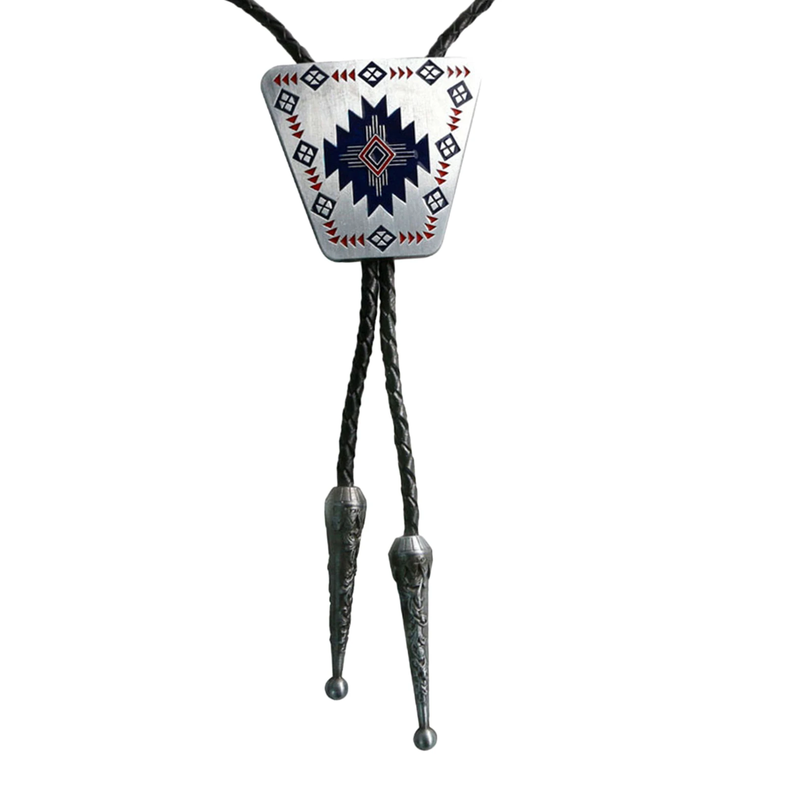 Western Indian Country Leather Rodeo Bola Bolo Tie Cowboy Men Tie
