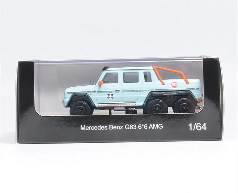 1/64 масштаб Mercedes Benz G63 6X6 AMG Галф версия литья под давлением модель автомобиля коллекция