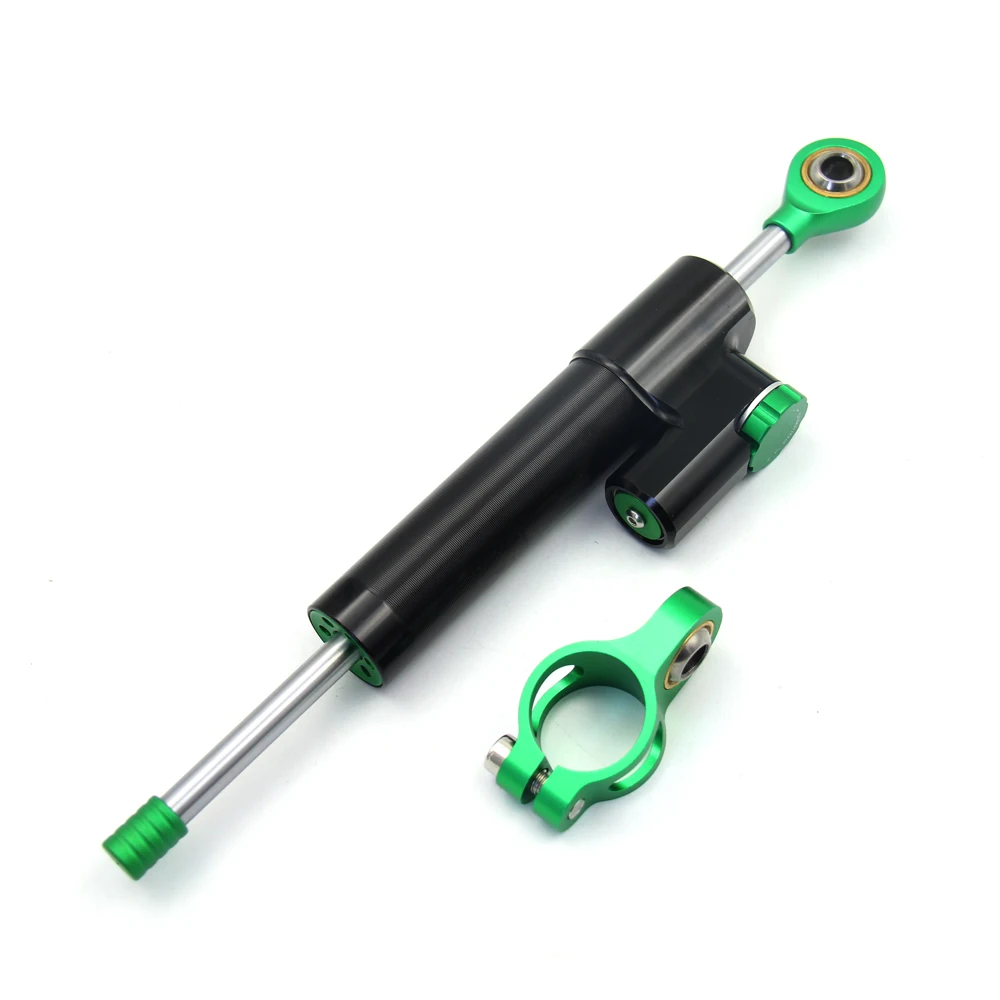 Black with green CNC мотоцикл стабилизатор рулевой демпфер Монтажный Кронштейн Поддержка Комплект для Yamaha YZF R3 R25 MT03 MT25 - Цвет: Black with green