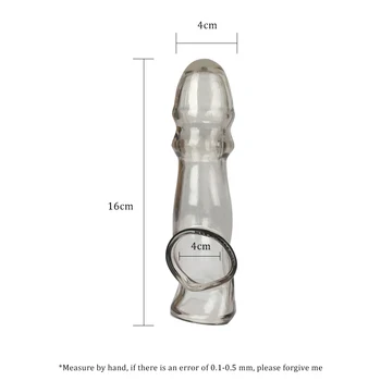 EXVOID Cocks Extender Penis Sleeve Dildo Enlargement Reusable Silicone Condom Penig Ring G-spot Massager Sex Toys For Men 6