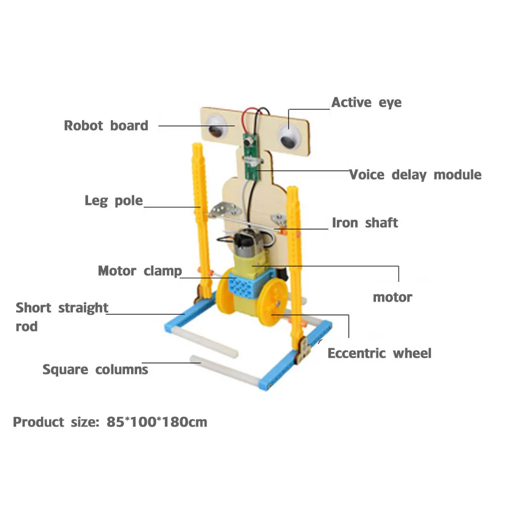 Технология мелкого производства мальчик домашний diy голосовой контроль робот начальной школы научный обучающий игрушечный материал