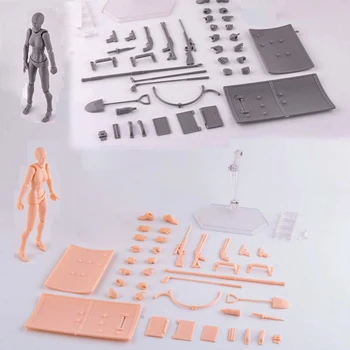 

Drawing Figures for Artists Action Figure Model Human Mannequin Man Woman Kits Gray Color PVC Action Collectible Model Toys Set