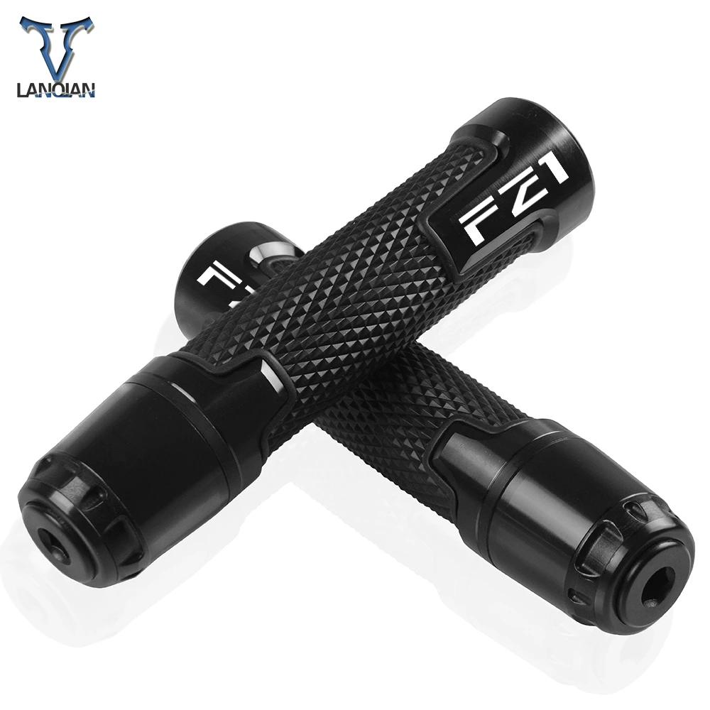 7/8 ''мотоцикл Алюминий пластиковые ручки с логотипом для YAMAHA FZ6 фазер FZ6 FZ6S FZ6N FZ6R 2004 2005 2006 2007 2008 - Цвет: Черный