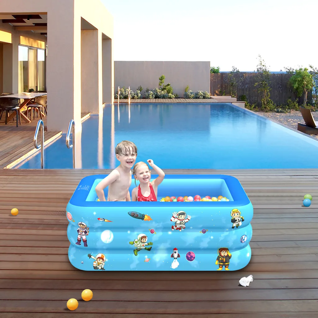

Children Inflatable Swimming Pool Inflatable Bathtub Kids Summer Water Fun Play Inflatable Square Swimming Pool for baby