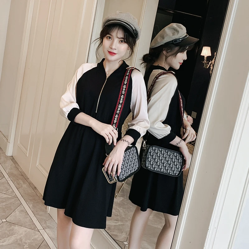 

Spring Nursing Maternity Dresses for Pregnant Women Three Quarter Sleeve Breastfeeding Dress Pregnancy Feeding Autumn Clothes