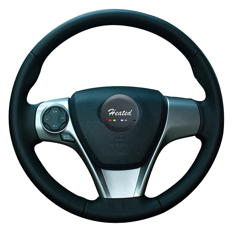 Heated Antislip Microfiber Leather Car Steering Wheel Cover For Toyota Camry 2012 Venza 2013