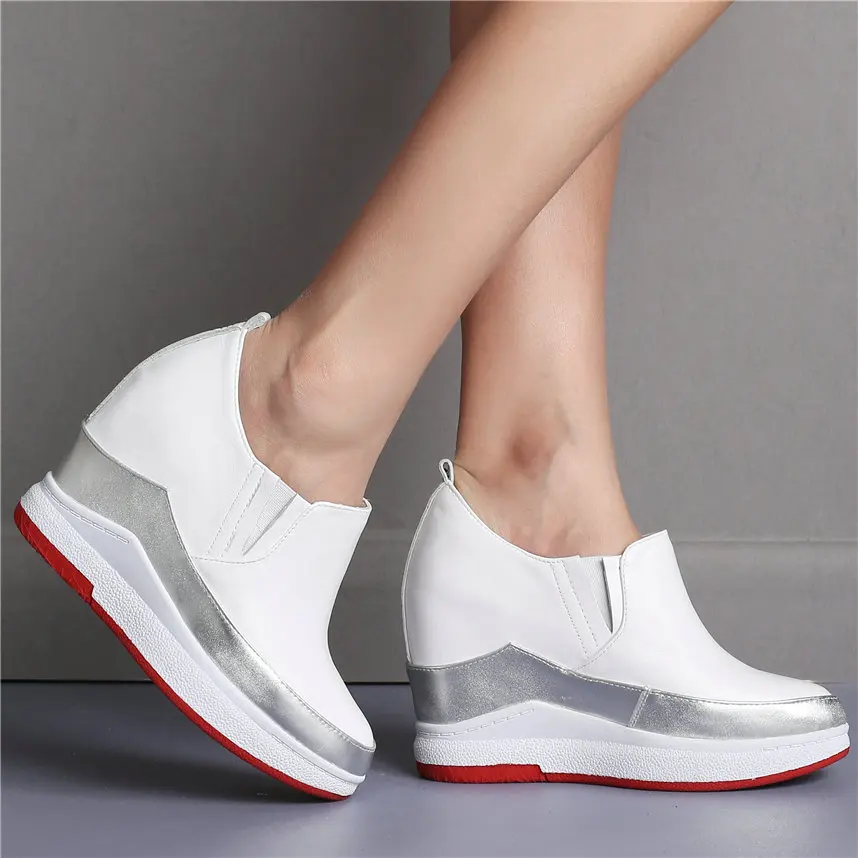 high heel slip on sneakers