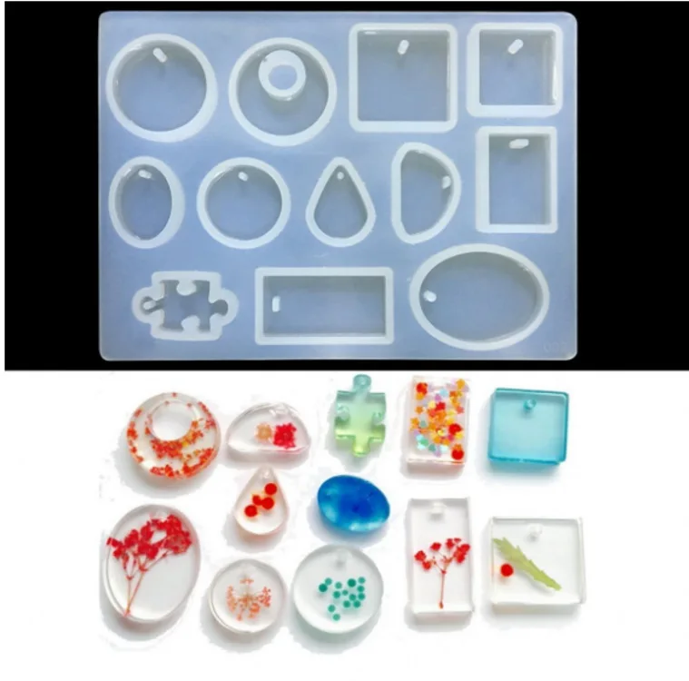 

Mixed Shapes Silicone Epoxy Resin Casting Molds UV Tool Set For DIY Pendant Jewelry Making Finding Accessories Supplies