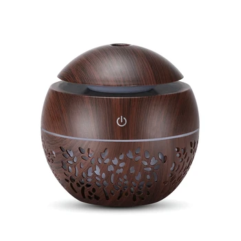 

USB Humidifier Aroma Essential Oil Diffuser Mist Air Purifier Single Room Humidifiers Wood Grain