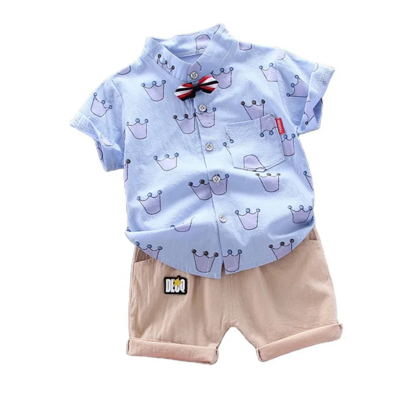 

Summer Fashion Children Boys Girls Clothes Set Baby Cartoon Cotton Shirt Shorts 2Pcs/Set Toddler Casual Clothing Kids Tracksuits