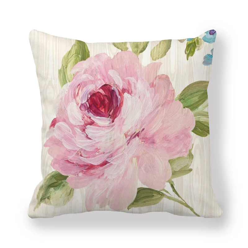 Chrysanthemum Flower Cushion Plum Blossom Lavender Pillow Home Sofa Chair Floral Decorative Pillow