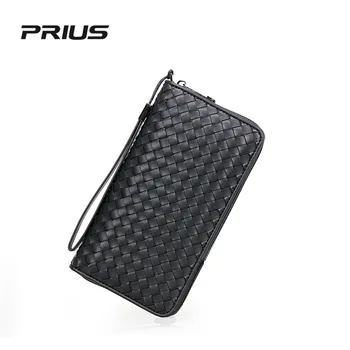 

New Men's Long Wallet Leather Clutch Bag Leather Phone Bag Card Bag