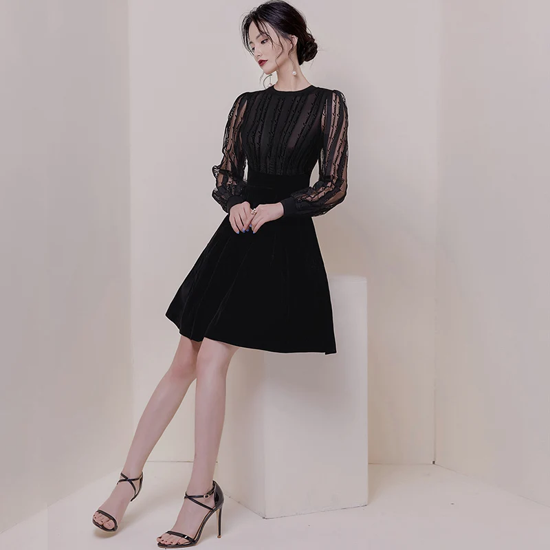 

Elegant Vintage Ladies Party Dress 2019 New Office Work Patchwork Women Office Work Sexy Empire Dresses Vestidos Sukienki