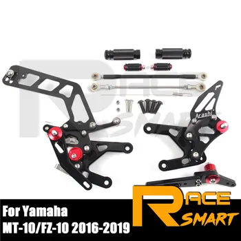 

For YAMAHA MT-10 2016 - 2019 CNC Adjustable Rearset Footpegs Footrest Foot Rest Pegs Pedal Motorcycle Accessories MT10 2017 2018